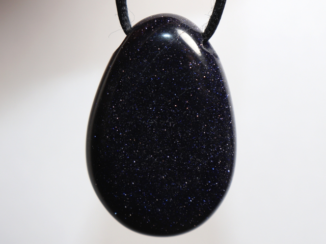 Preview: blue sandstone with cord or silver 925