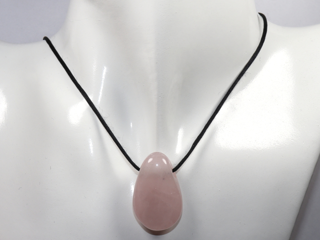 Preview: rose quartz with cord or silver 925