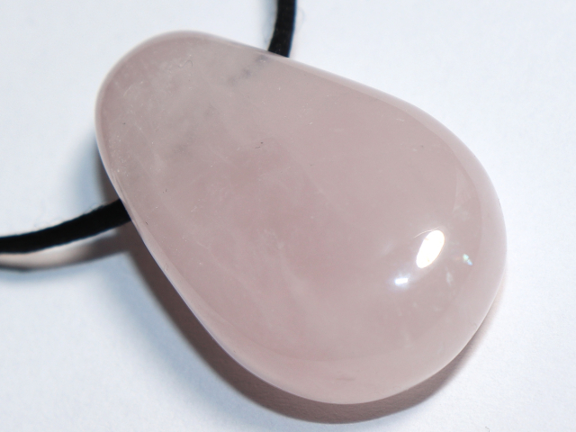 rose quartz with cord or silver 925