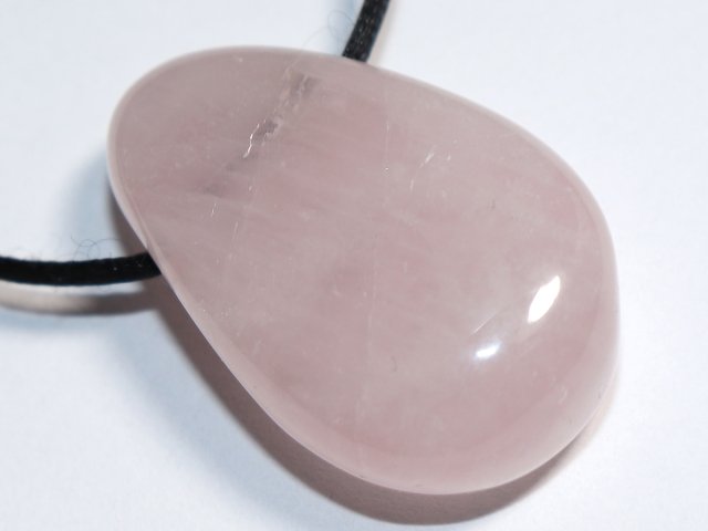 rose quartz with cord or silver 925