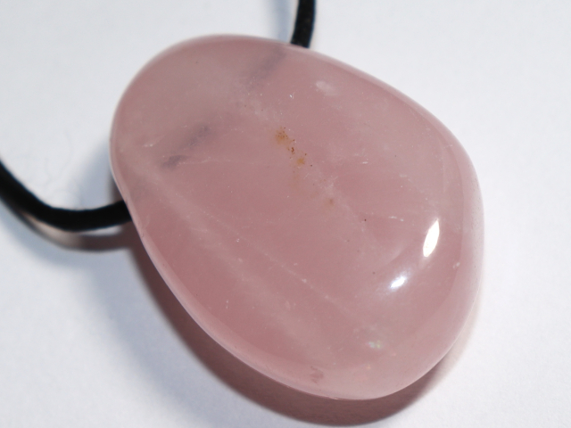 rose quartz with cord or silver 925