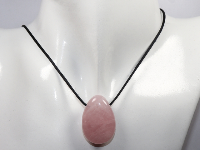 Preview: rose quartz with cord or silver 925