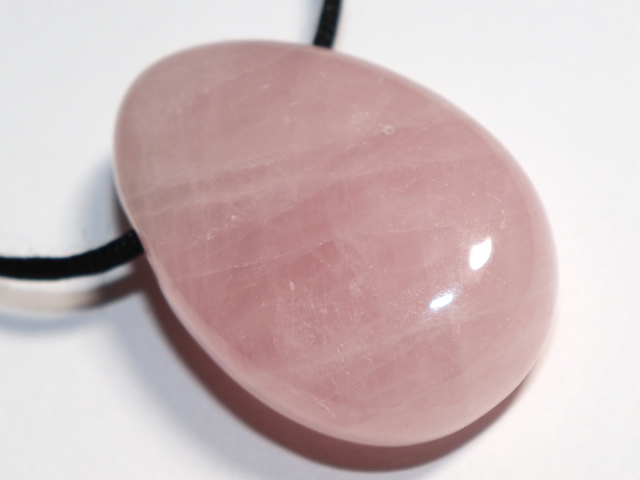 rose quartz with cord or silver 925