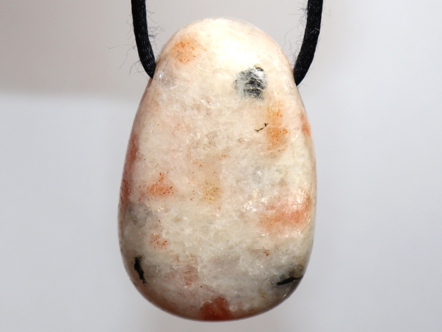 sunstone with cord or silver 925