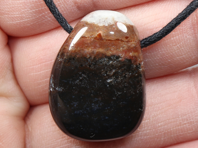 sardonyx with cord or silver 925