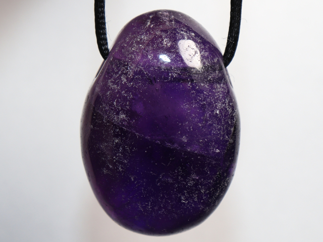 amethyst with cord or silver 925