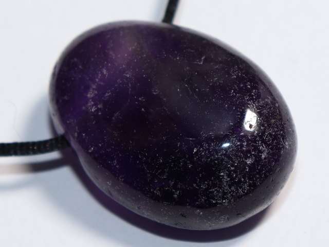 amethyst with cord or silver 925