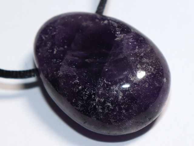 amethyst with cord or silver 925