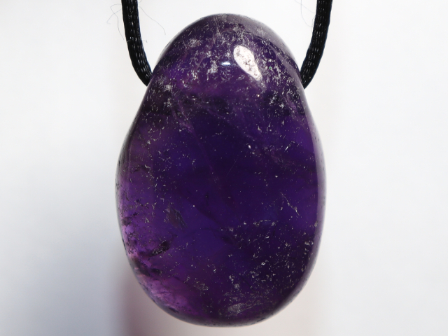 amethyst with cord or silver 925