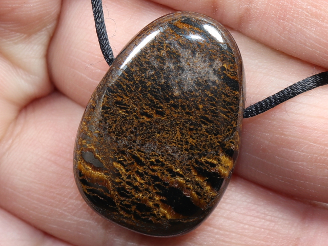 tiger iron with cord or silver 925
