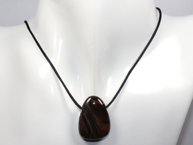 Preview: tiger iron with cord or silver 925