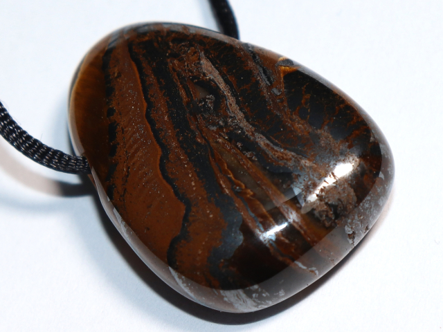 tiger iron with cord or silver 925