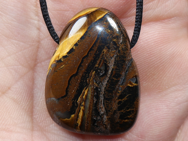 tiger iron with cord or silver 925