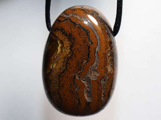 Preview: tiger iron with cord or silver 925
