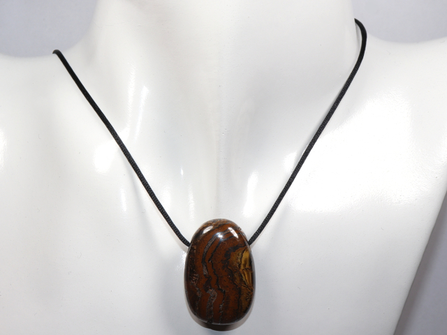 Preview: tiger iron with cord or silver 925