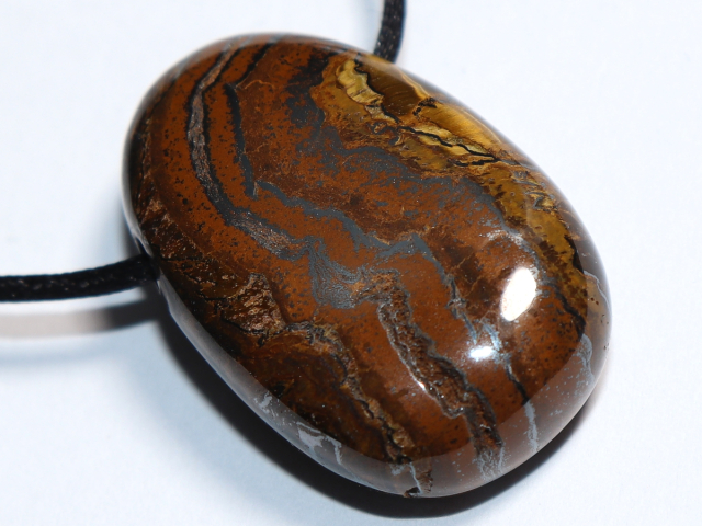 tiger iron with cord or silver 925