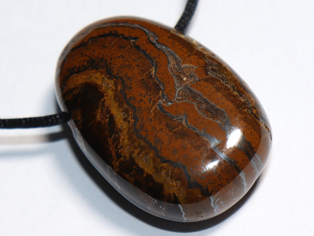 tiger iron with cord or silver 925