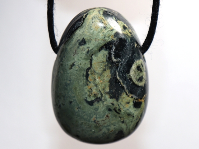 kambaba rhyolite with cord or silver 925