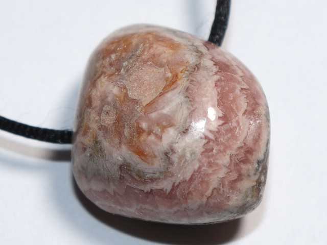 Preview: rhodochrosite with cord or silver 925