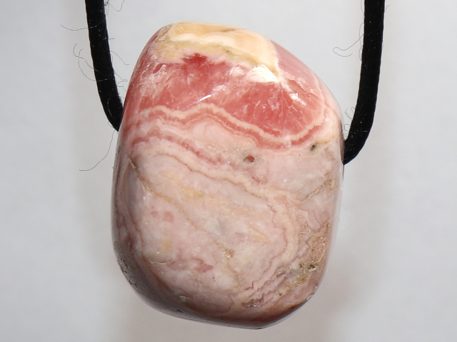 Preview: rhodochrosite with cord or silver 925