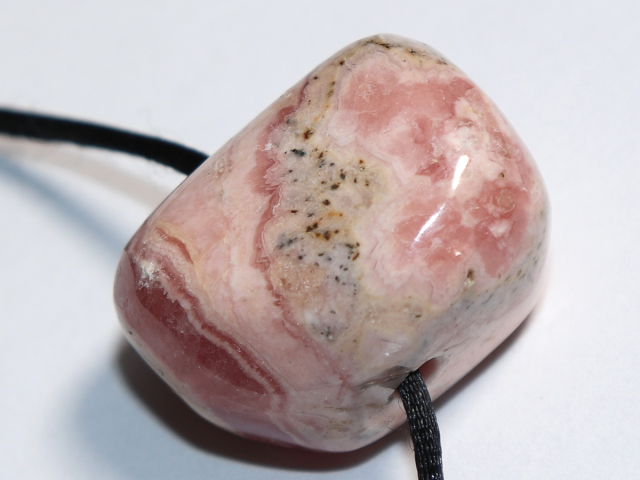 Preview: rhodochrosite with cord or silver 925
