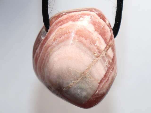 rhodochrosite with cord or silver 925