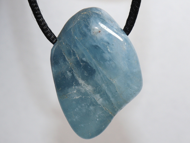 Preview: aquamarine with cord or silver 925