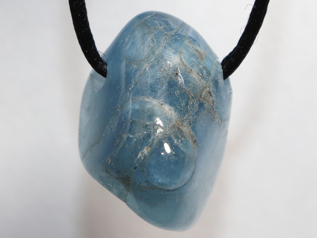 Preview: aquamarine with cord or silver 925