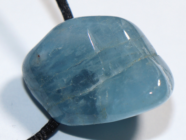 aquamarine with cord or silver 925