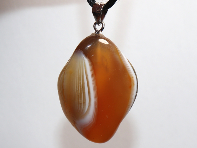 Preview: Botswana agate with cord or silver 925