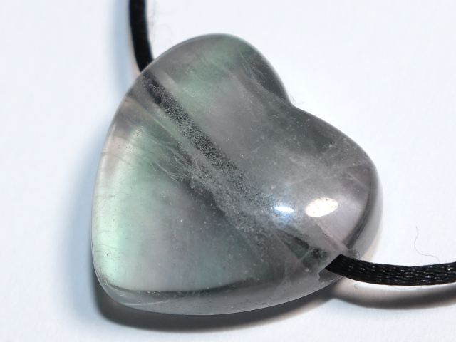 fluorite with cord or silver 925