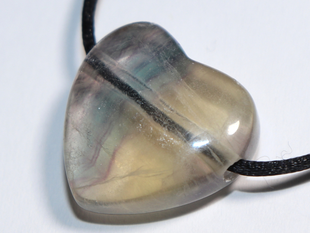 fluorite with cord or silver 925