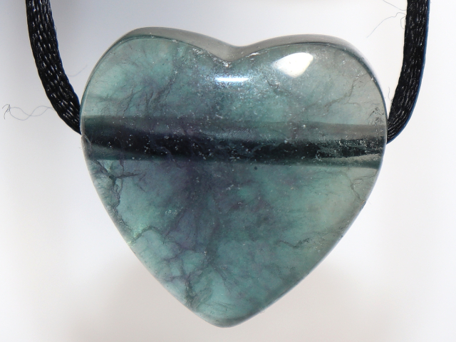 fluorite with cord or silver 925