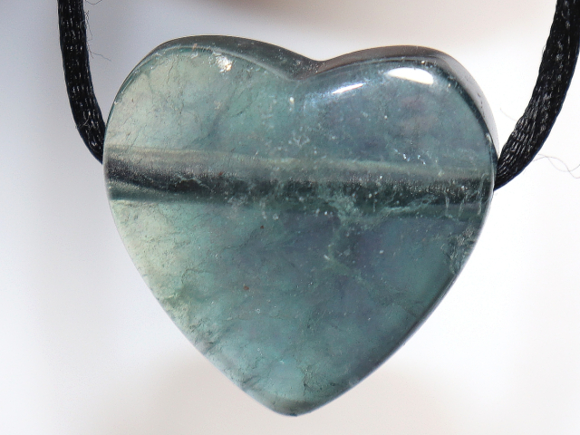 fluorite with cord or silver 925