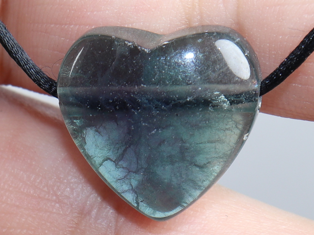 fluorite with cord or silver 925