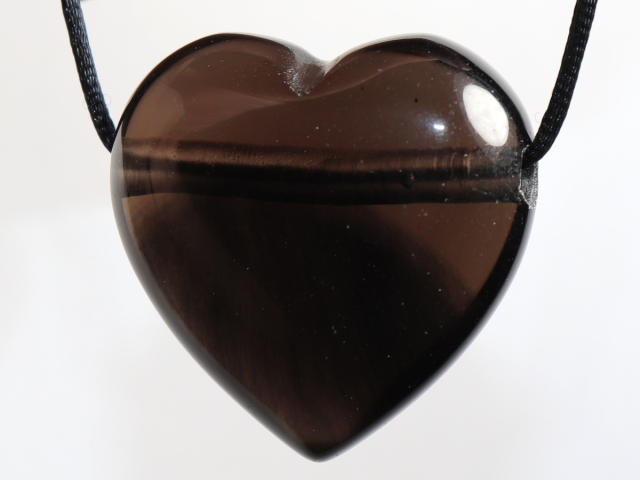 lamellated obsidian with cord or silver 925