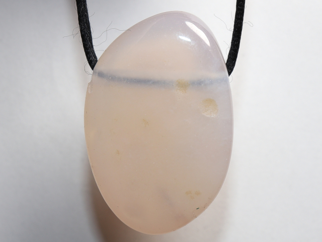 Preview: rosa Chalcedon mit Band oder Silber 925