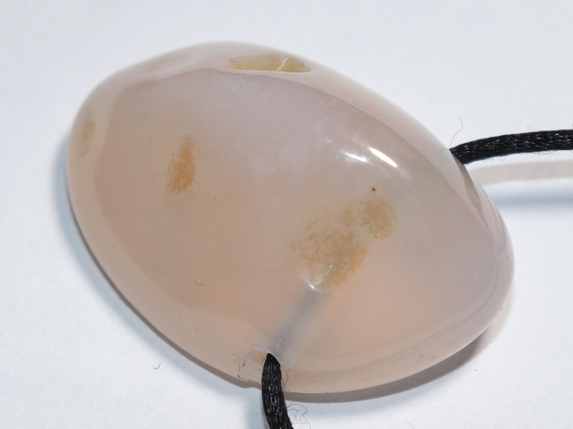 pink chalcedony with cord or silver 925