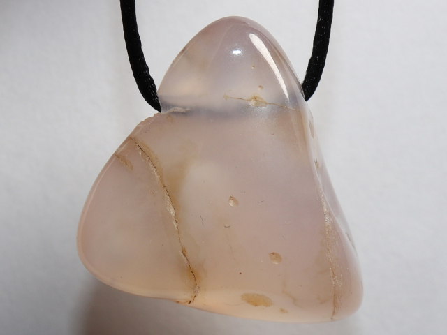 Preview: rosa Chalcedon mit Band oder Silber 925
