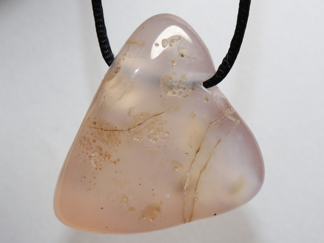 Preview: rosa Chalcedon mit Band oder Silber 925