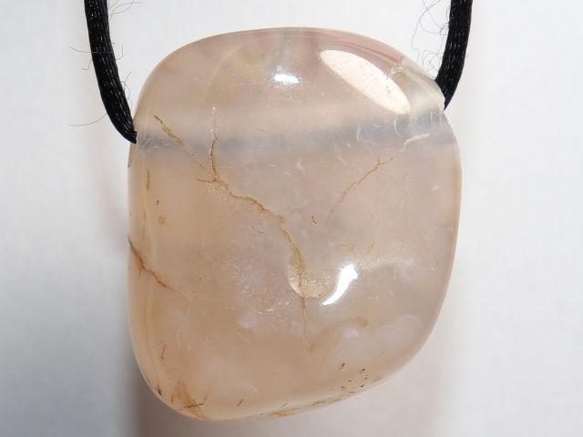 Preview: rosa Chalcedon mit Band oder Silber 925