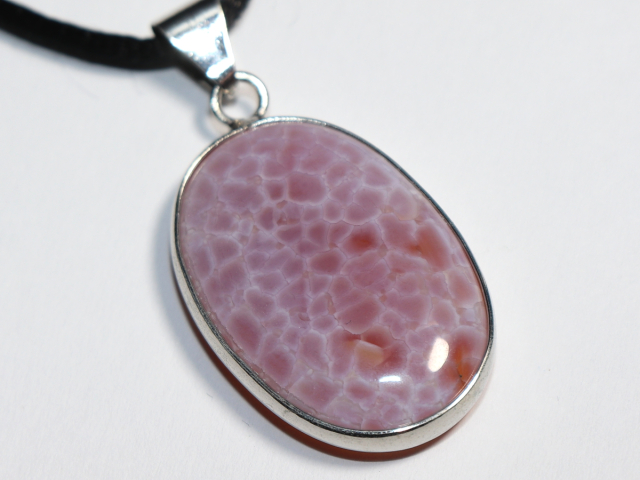 fire agate with cord or silver 925