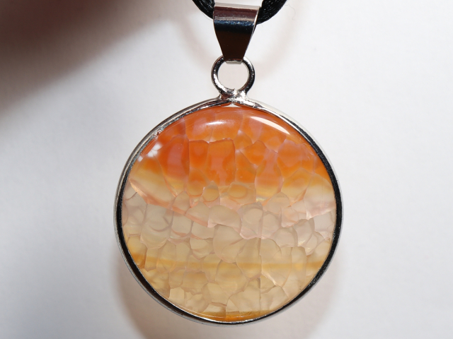 Preview: fire agate with cord or silver 925