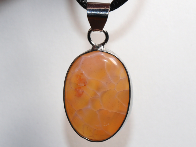 Preview: fire agate with cord or silver 925