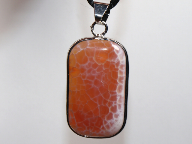 Preview: fire agate with cord or silver 925