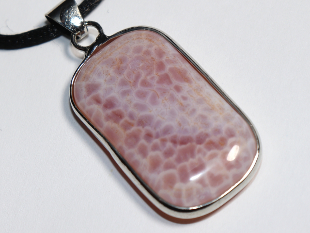 fire agate with cord or silver 925