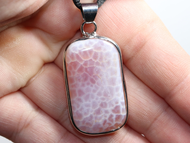 fire agate with cord or silver 925