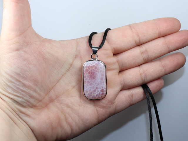 fire agate with cord or silver 925