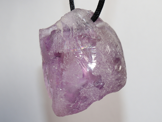 amethyst with nylon cord
