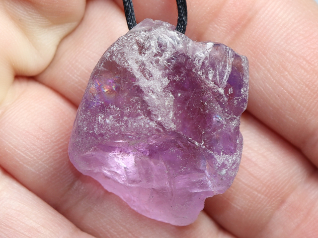 amethyst with nylon cord